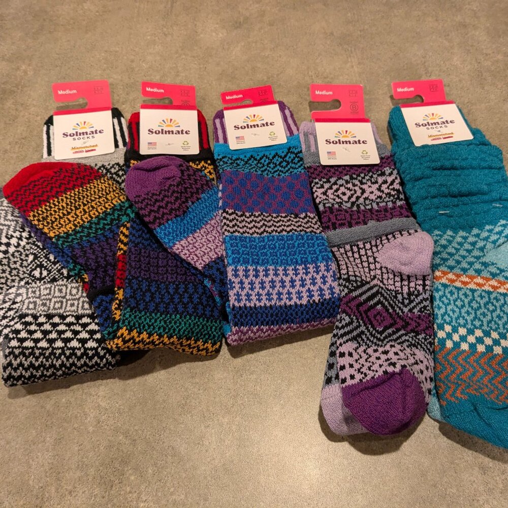 Solmate Socks Lot (5) New!